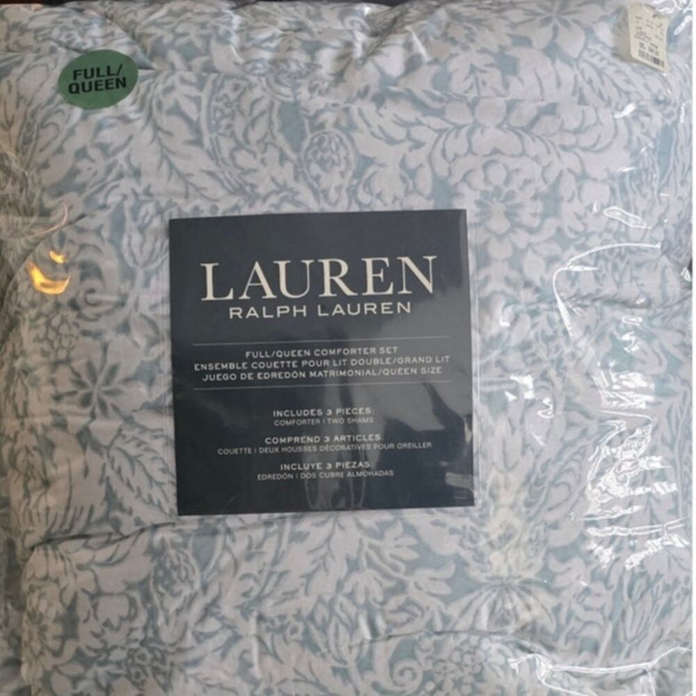 Beautiful Ralph Lauren Full/ Queen 100 % Cotton Comforter  3 Piece Set